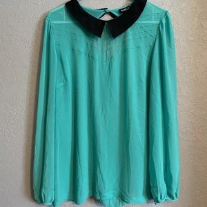 Allen B sheer Peter Pan collar XL NWOT